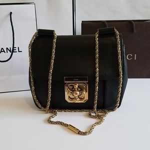 SUPERB Chloe Elsie Black Leather Crossbody Bag